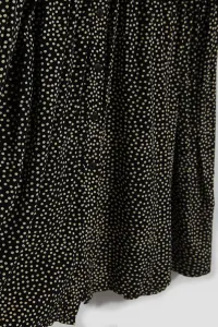 Marisse Black Shirt Dress With A Flared Bottom