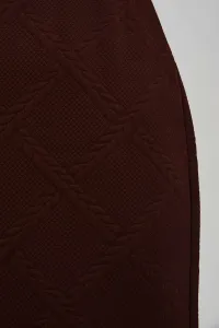Hnedá sukňa s elastickým pásom