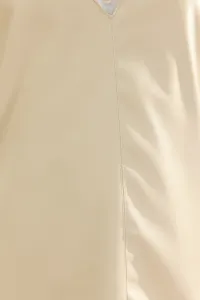Trendyol Stone rovný strih z umelej kože Gilet tkané šaty