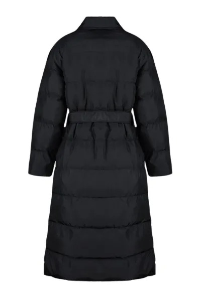 Trendyol Black Belted vodoodpudivý dlhý nafukovací kabát