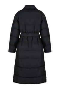 Trendyol Black Belted vodoodpudivý dlhý nafukovací kabát