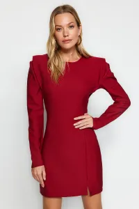 Trendyol Burgundy vlnitá kombinéza tkané tkané šaty
