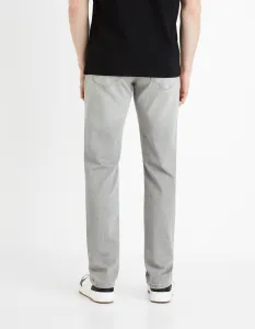 Svetlosivé pánske straight fit džínsy Celio Fokrey