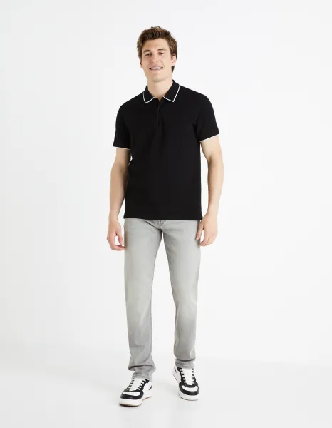 Svetlosivé pánske straight fit džínsy Celio Fokrey