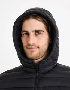 Čierna pánska prešívaná bunda Celio Fububble