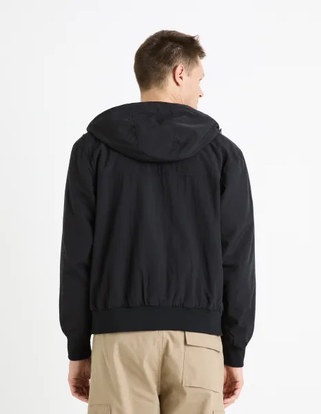 Čierna pánska bunda Celio Fuhoodie2