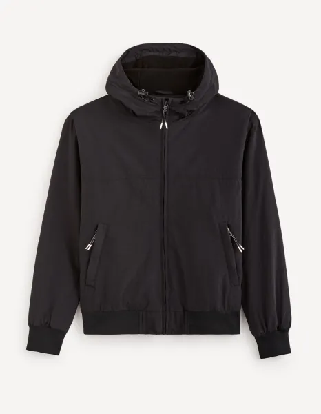 Čierna pánska bunda Celio Fuhoodie2