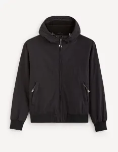 Čierna pánska bunda Celio Fuhoodie2