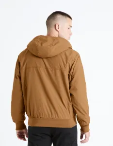 Hnedá pánska bunda Celio Fuhoodie2
