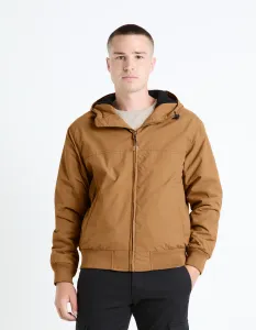 Hnedá pánska bunda Celio Fuhoodie2