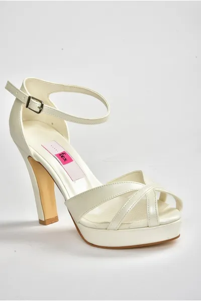 Fox Shoes Women's Evening Dress Shoes with Pearlescent Platform Heels