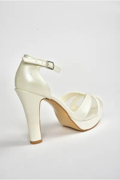 Fox Shoes Women's Evening Dress Shoes with Pearlescent Platform Heels