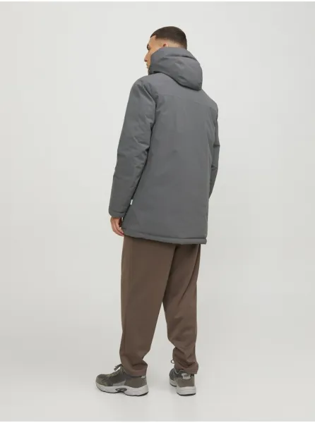 Tmavosivá pánska zimná parka Jack & Jones Tate