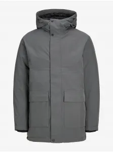 Tmavosivá pánska zimná parka Jack & Jones Tate