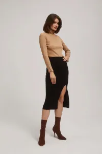 Marisse Ribbed Turtleneck Blouse