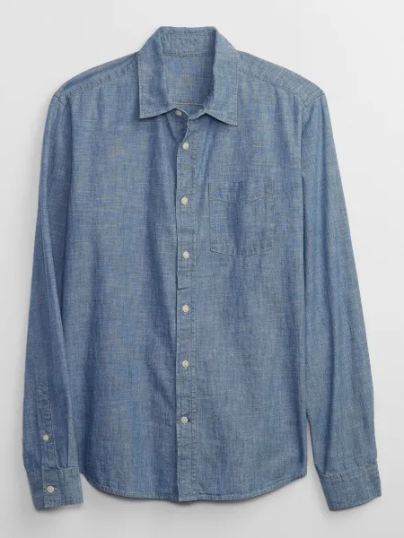 GAP  Pánska Chambray košeľa s dlhým rukávom 543056-01 Veľkosť: M