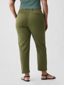 Zelené dámske chino nohavice GAP