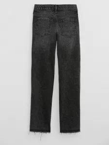 Čierne dievčenskú straight fit džínsy Gap