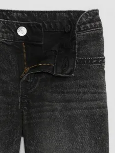 Čierne dievčenskú straight fit džínsy Gap