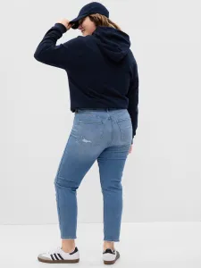 Modré dámske slim fit rifle s vysokým pásom GAP