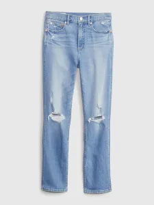Modré dámske slim fit rifle s vysokým pásom GAP