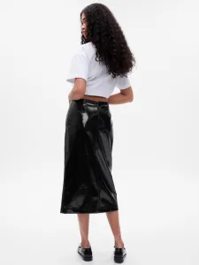 GAP FAUX LEATHER Dámska sukňa, čierna, veľkosť