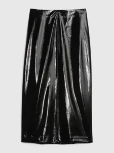 GAP FAUX LEATHER Dámska sukňa, čierna, veľkosť