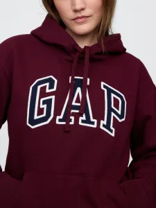Vínová dámska mikina s kapucňou Gap