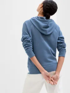 Modrá dámska mikina na zips s kapucňou GAP