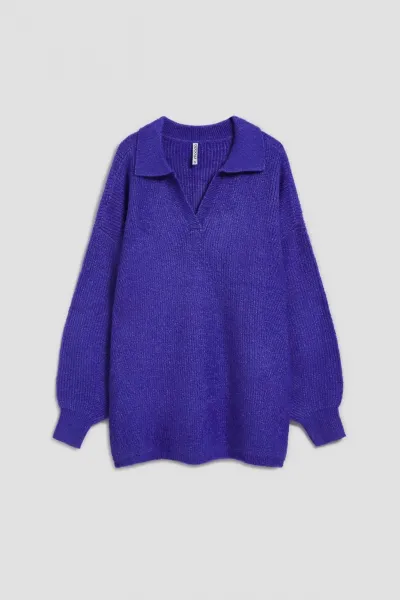 Marisse Purple V-Neck Sweater