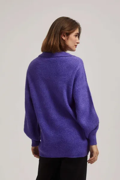 Marisse Purple V-Neck Sweater