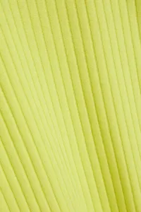 Marisse Lime Green Ribbed Turtleneck Blouse