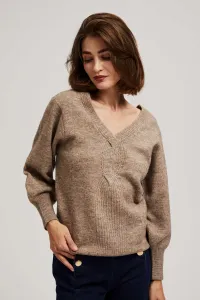 Marisse Dark Beige V-Neck Sweater