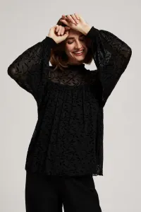 Marisse Black Puff Sleeve Shirt