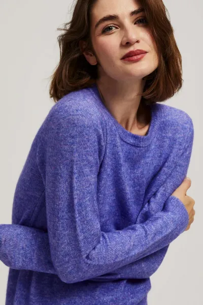 Marisse Purple Tie Sweater