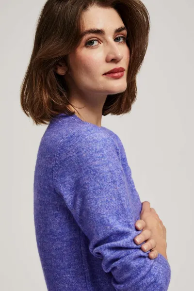 Marisse Purple Tie Sweater