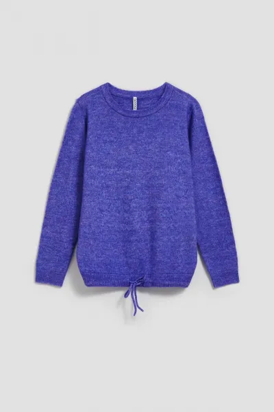 Marisse Purple Tie Sweater