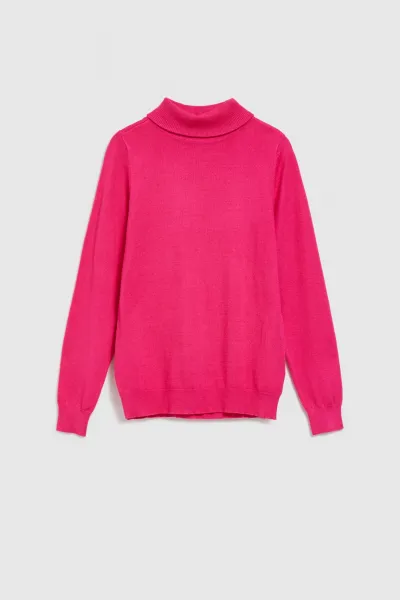 Marisse Fuchsia Turtleneck Sweater