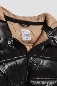 Marisse Short Quilted Black Jacket With A Hood