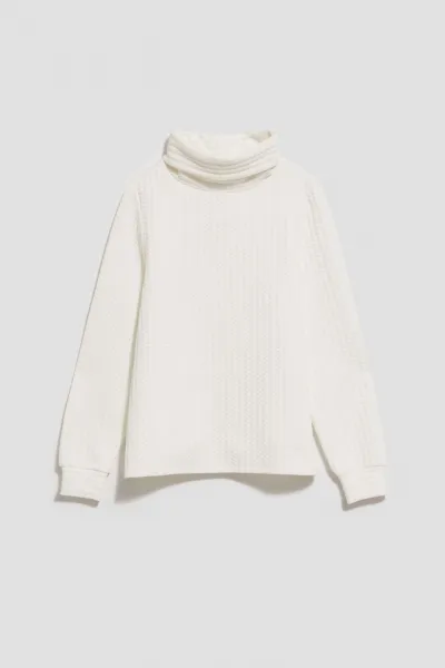 Sweatshirt with a wide turtleneck
