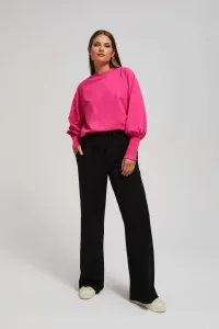 Marisse Fuchsia Puff Sleeve Sweatshirt