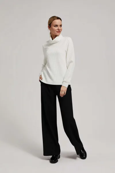 Sweatshirt with a wide turtleneck