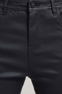 Marisse Waxed Skinny Trousers, Gray