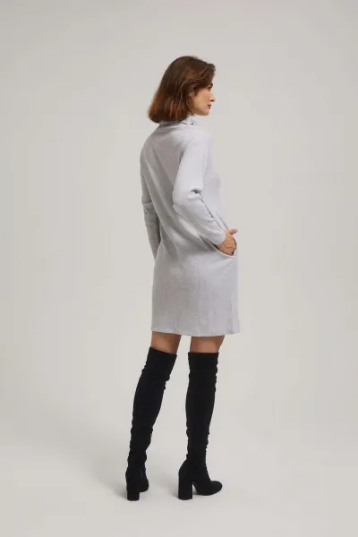 Marisse Gray Turtleneck Dress
