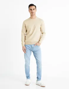 Béžový pánsky sveter Celio Decotonv