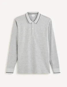 Svetlosivé pánske polo tričko Celio Decoml