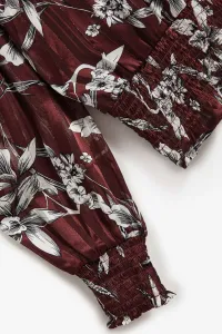 Marisse Chestnut Floral Pattern Shirt