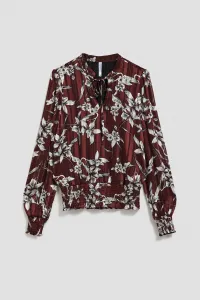 Marisse Chestnut Floral Pattern Shirt