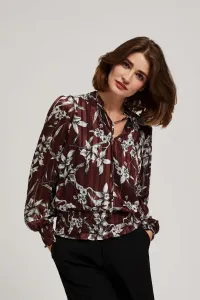 Marisse Chestnut Floral Pattern Shirt