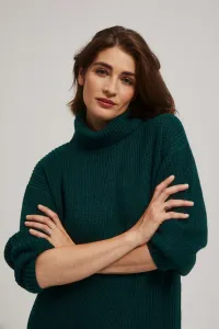 Marisse Emerald Turtleneck Sweater Dress